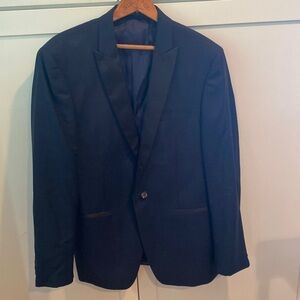 CALVIN KLEIN MENS EXTREME FIT TUXEDO JACKET 100% WOOL 40 R